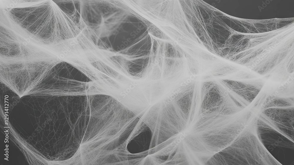 Poster Ethereal spiderweb patterns forming intricate abstract shapes