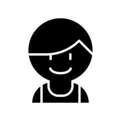 Boy icon in glyph style