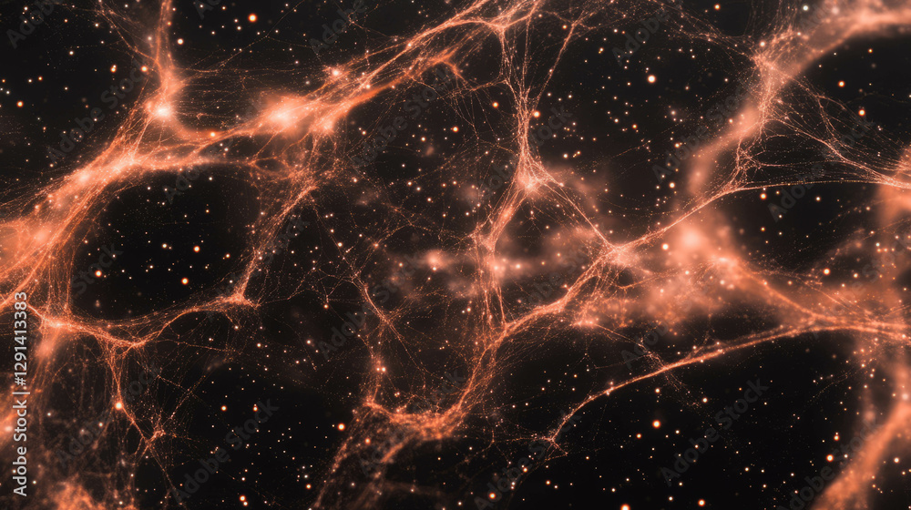 Aufkleber mystical spiderweb background illuminated by firelight for halloween design