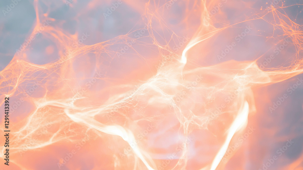 Aufkleber enchanting spiderweb illuminated by warm firelight for mystical background design