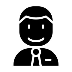 Teacher icon in glyph style