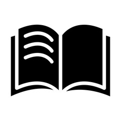 Textbook icon in glyph style