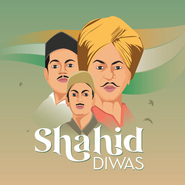 saheed diwas india greeting template