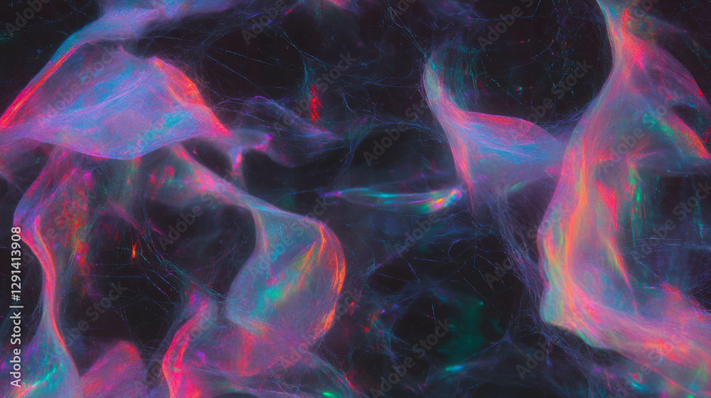 Poster abstract neon spiderweb background with vibrant glowing light for creative design