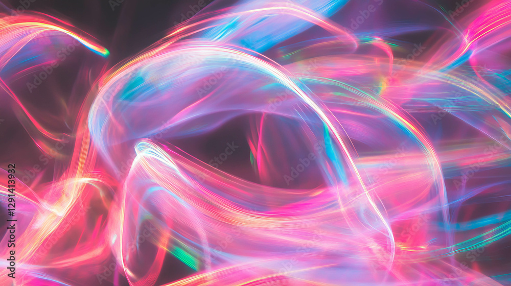 Poster neon illuminated spiderweb background with vivid light effects
