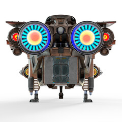 alien spacecraft in white background