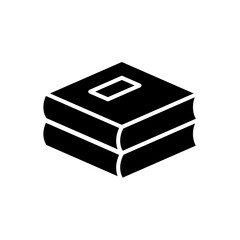 Book icon in glyph style