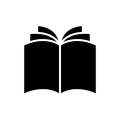 Book icon in glyph style