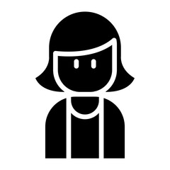 Woman icon in glyph style