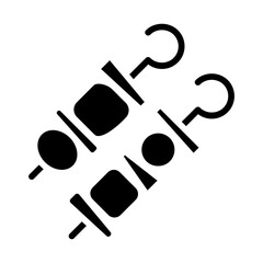Barbeque icon in glyph style