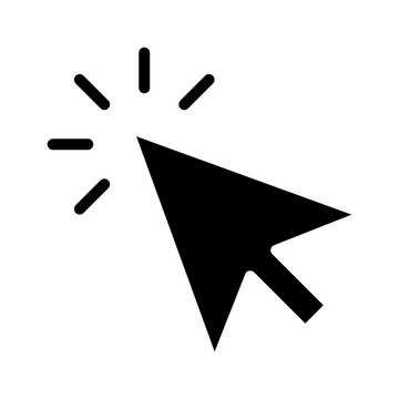 Pointer, cursor icon in glyph style