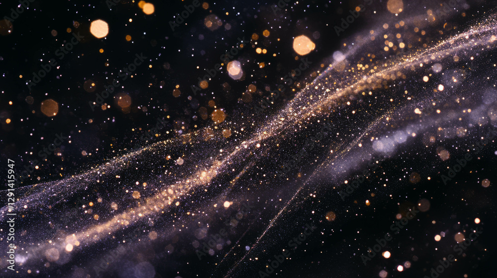 Poster Sparkling spiderweb background with glitter and elegant spars for creative design