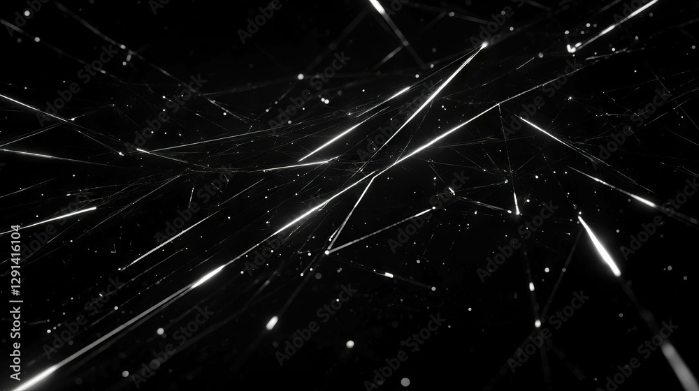 Poster Intricate geometric spiderweb background with abstract patterns for creative design