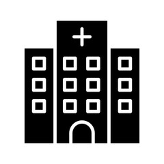Obraz premium Hospital icon in glyph style