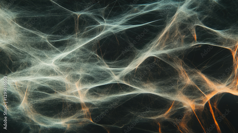 Poster Intricate spiderweb background with varied thread thickness for creative design