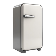 A Stylish Compact Smart Fridge with Advanced Cooling Isolated on Transparent Background