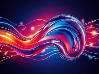 Vector illustration music background with abstract liquid shape