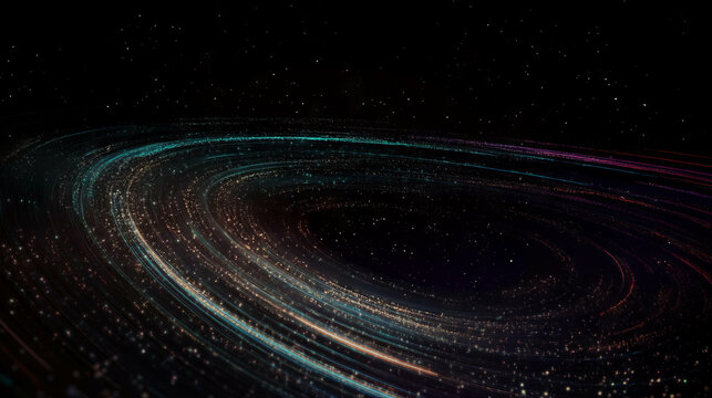 Cosmic swirl with starry background for space-themed design