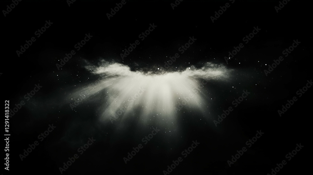 Poster cosmic atmosphere with starry light effect for dreamy background design