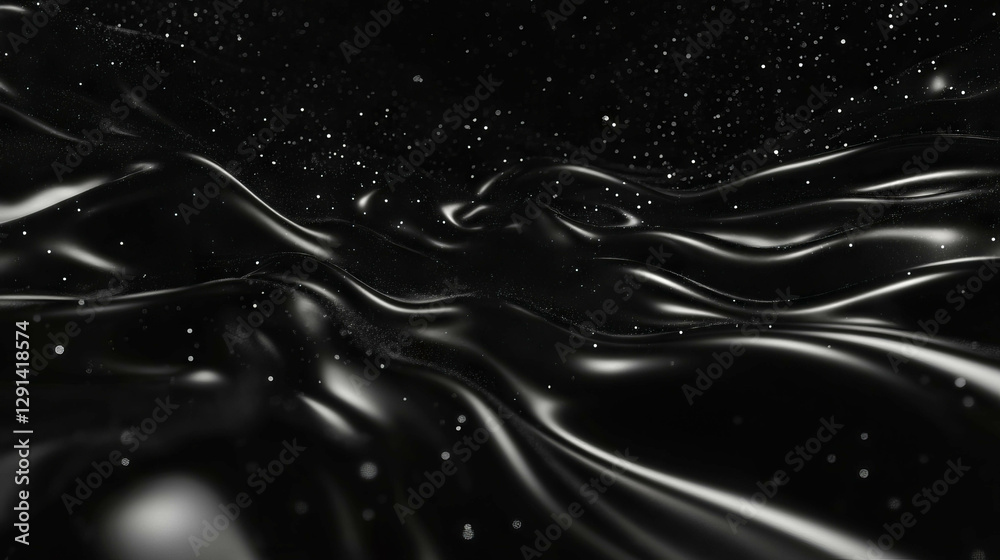 Poster cosmic star light illumination on dark matter waves for abstract design