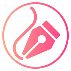 pen tool gradient icon