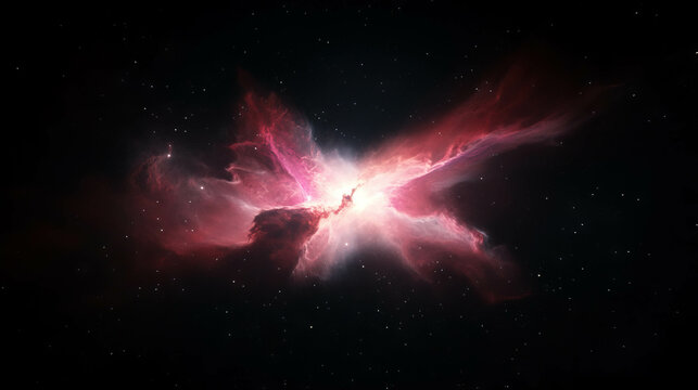 Cosmic dust and star light in a celestial nebula formation