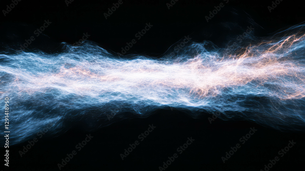 Poster Abstract cosmic energy with star light refraction and dynamic interference patterns