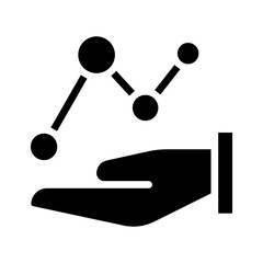 Graph icon in glyph style