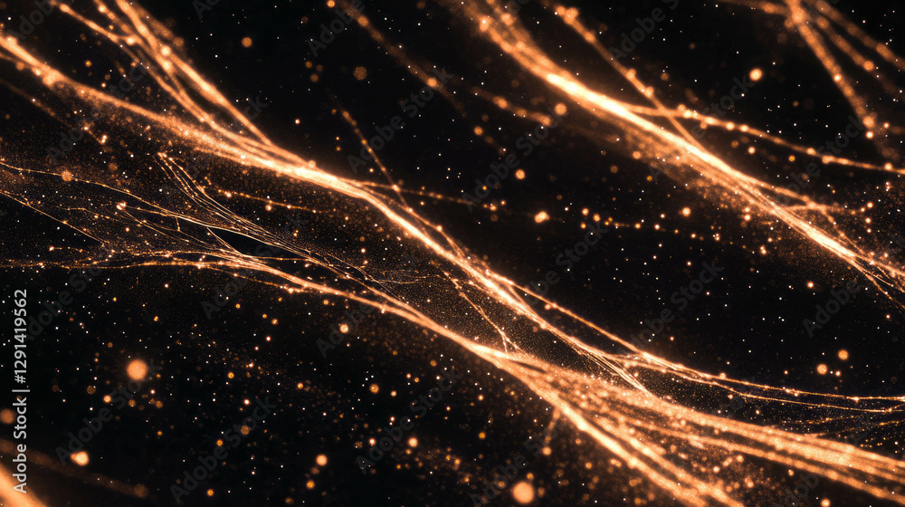 Poster glowing star light background with sharp highlights in cosmic scene