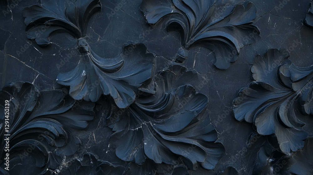 Poster ornate stone wall with intricate carved patterns for elegant design inspiration