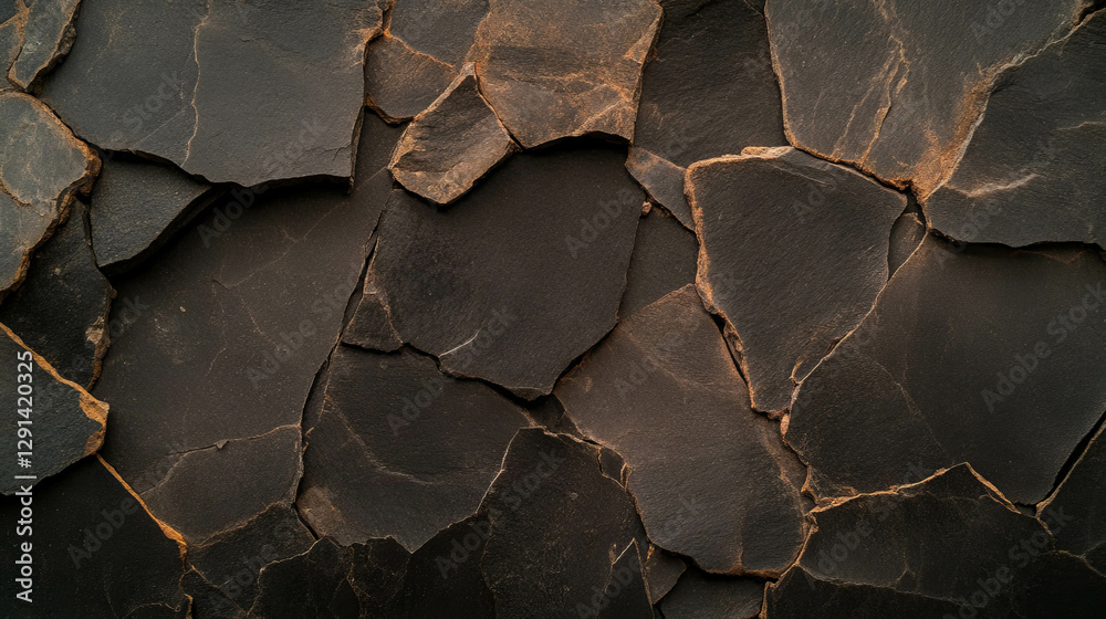 Poster rustic stone wall texture with natural cracks for background