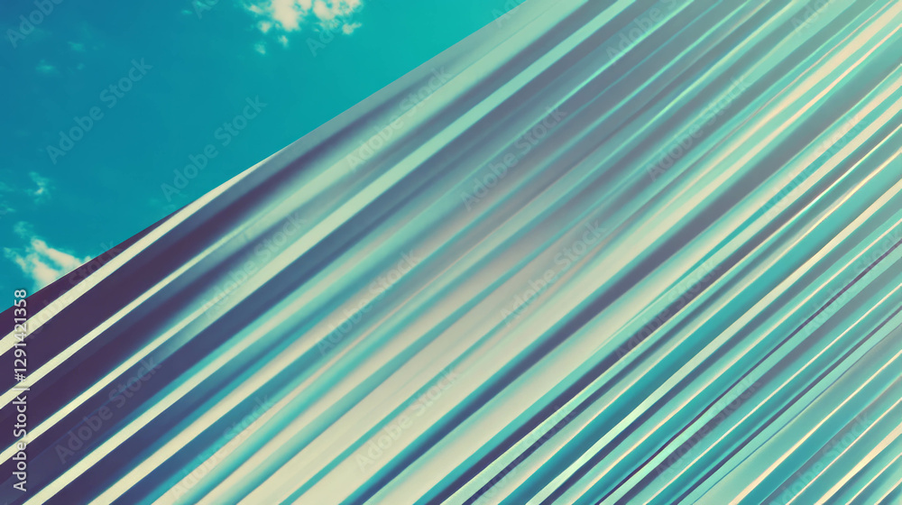 Leinwandbilder abstract background with striped patterns and diagonal lines against sky
