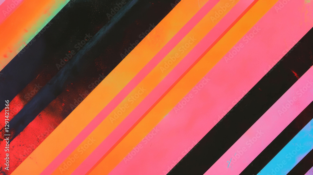Aufkleber vibrant diagonal stripes and colorful abstract pattern for modern design