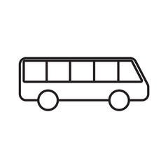 Simple Bus Outline Illustration Vector EPS Graphic