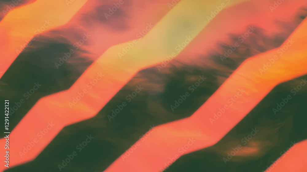 Aufkleber Abstract vibrant background with striped patterns and zigzag lines for artistic design