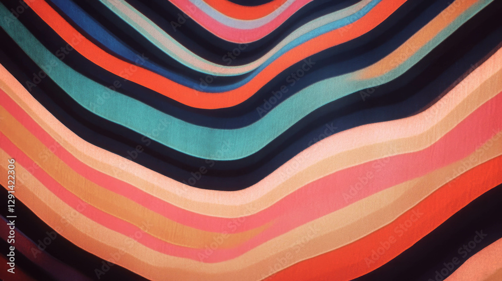 Aufkleber vibrant abstract background with colorful striped patterns and zigzag lines