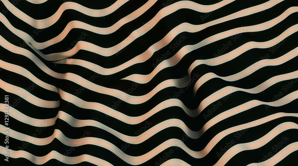 Poster modern abstract background with black and white striped zigzag patterns