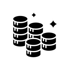 Money icon in glyph style