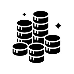 Money icon in glyph style