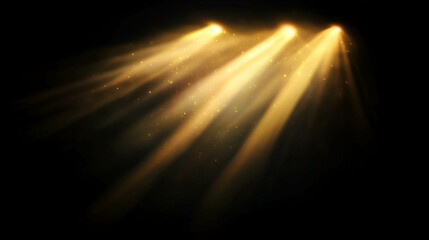 Enchanting sunlight with golden bokeh for elegant background design