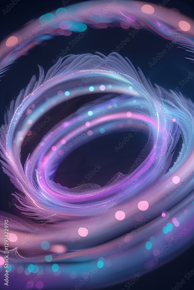 Poster dynamic swirls of colorful light create an abstract pattern in a dark background during a vibrant li