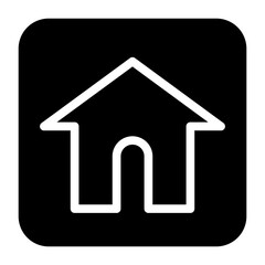 Home page icon in glyph style