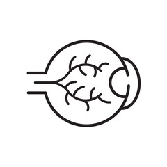 Obraz premium Eye Anatomy Outline Illustration Vector EPS Graphic
