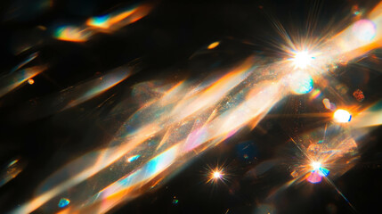 Obraz premium Abstract sunlight reflections on crystal facets with radiant gleam