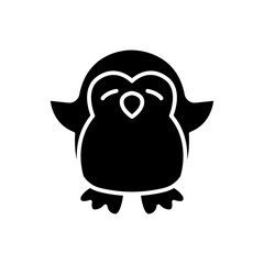 Penguin icon in glyph style