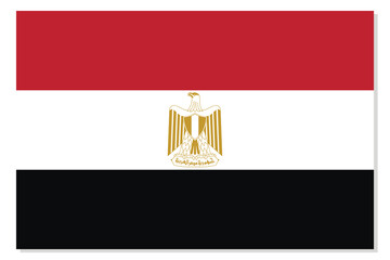 Flag of Egypt. Egyptian national symbol in official colors. Template icon. Abstract vector background.