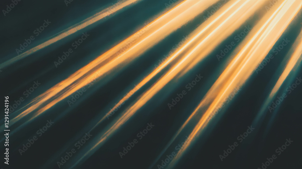 Poster Radiant sunlight rays with dynamic intensity for background use