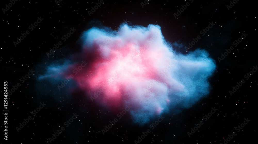 Poster cosmic explosion of supernova light in deep space