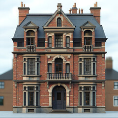 Fototapeta premium a British house with bricks