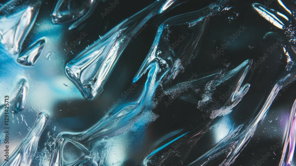 Poster artistic glass texture with intricate etched patterns for decorative design